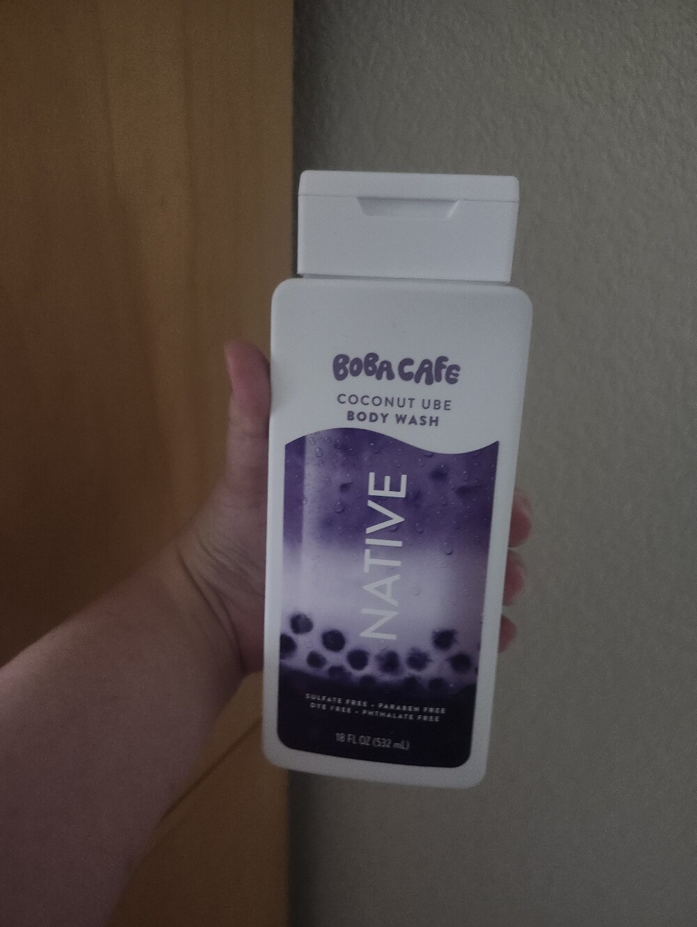 Native Coconut Ube Body Wash - Purple & White Bottle